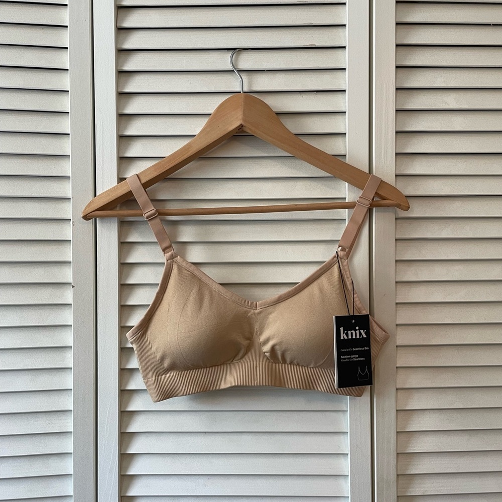 NWT Knix Good to Go Seamless Bra in Warm Sand